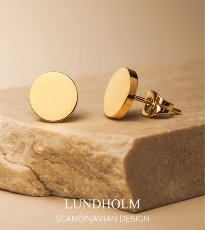 Lundholm Oorknopjes Dames Goudkleurig Rondje 4 mm - Tweede Gaatje Oorbellen Klein Goud Verguld - Cadeau voor Vrouw - Premium Stainless Steel - Liora Serie - Luxe Geschenkverpakking