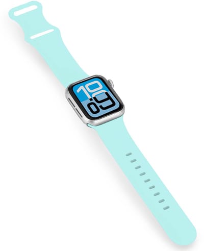 Bandje Geschikt voor Apple Watch 1, 2, 3, 4, 5, 6, 7, 8, 9, SE - 38/40/41 mm Siliconen Verstelbaar Polsband - Horloge Bandje - Mint