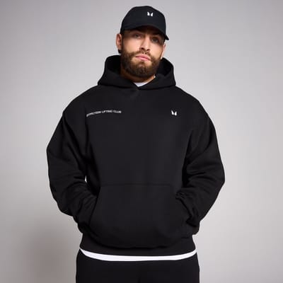 MP Men's Origin Lift Club Oversized Graphic Hoodie - Black - XS