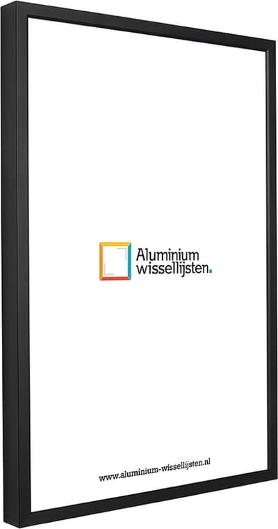 Aluminium Wissellijst 90 x 130 Zwart - Ontspiegeld Acrylite - Professional