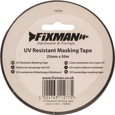 Fixman - UV Bestendige - Afplaktape - Blauw - 25 mm. x 50 meter