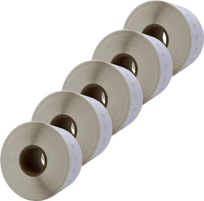 DULA Dymo Compatible labelprinter 550 labels - Wit - 11356 - S0722560 - Naambadge etiketten - 5 rollen - 41 x 89 mm - 300 labels per rol