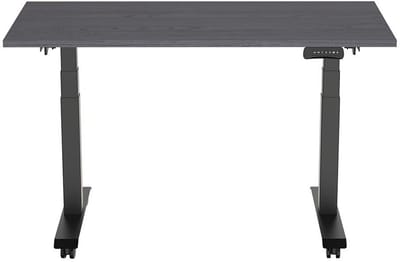 Euroseats Elektrisch Bureau - verstelbaar, opklapbaar en verrijdbaar - 180x80 cm - Zwart frame - Shadow eik
