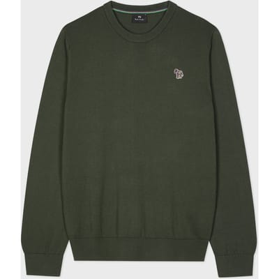 Paul Smith Sweater Crew Neck Zeb Bad Very Dark Green Maat: XS | Sweaters Outlet | Heren | Groen