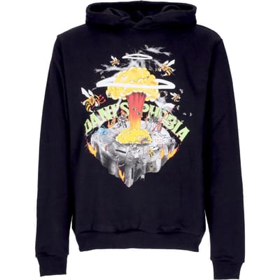 Lichtgewicht herensweatshirt met capuchon Fobie-print Insectenhoodie X Dani Faiv Zwart