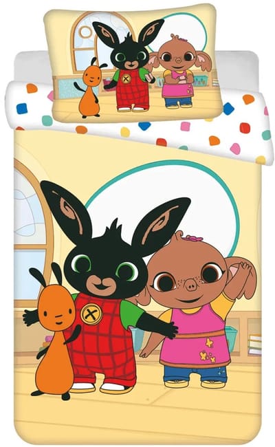 Bing Bunny BABY / Peuter dekbedovertrek Playroom - 135 x 100 + 40 x 60 cm - Katoen