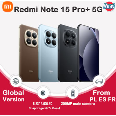 Xiaomi Redmi Note 15 Pro+ 5G Global Version Snapdragon 7s Gen 4 NFC 6500mAh Monster Batterij 6.83" CrystalRes AMOLED Smartphone Kaki