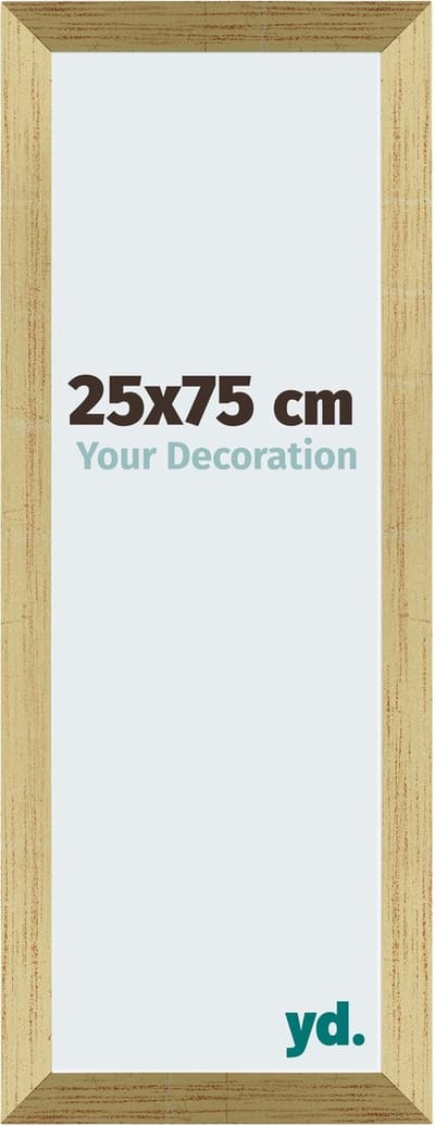Your Decoration - Fotolijst 25x75 cm - MDF - Goud Glans - Mura