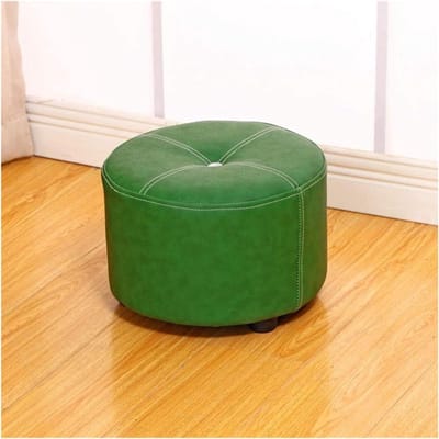 Voetensteun Kruk - Poef Zitzak - Comfortabel Zitten - Robuuste Vezelplaat - 31x31x23cm - Groen