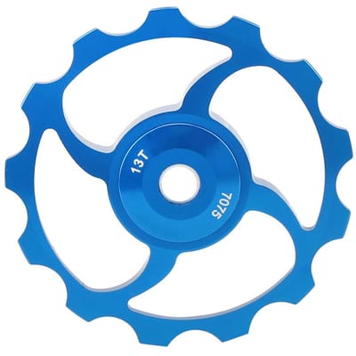 Poulie de dérailleur arrière de vélo de montagne 13T à roulement céramique pour 8 9 10 11 vitesses Bleu blue