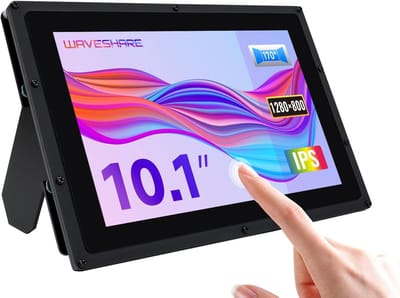 IPS Touchscreen Monitor - Extra Beeldscherm - Projecten Uitbreiden - 170 Graden Kijkhoek - 10.1 Inch - Zwart