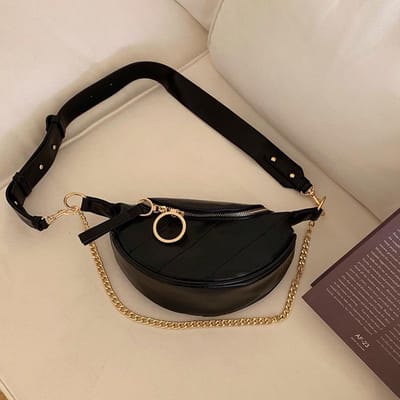 Nieuwe Dagelijkse Heuptas voor Dames Ins Trendy Borsttas Één Schouder Crossbody Mode Casual Kettingtas gray