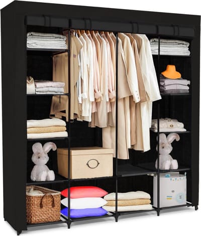 DailySupplies® Dressing Kasten - Kledingkast - Kledingkasten Slaapkamer - Organizer -Zwart