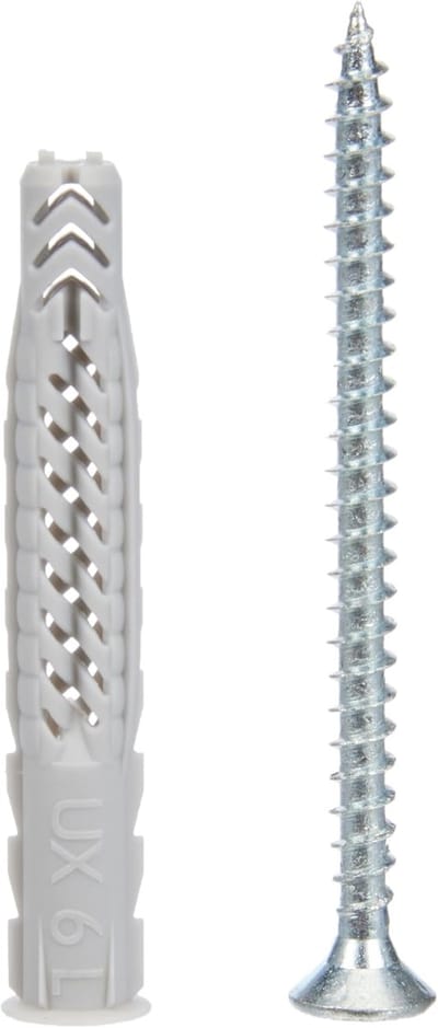 Universele pluggen - Nylon bevestigers - Snel bevestigen - Zelfvormend materiaal - 6x50mm - Grijs