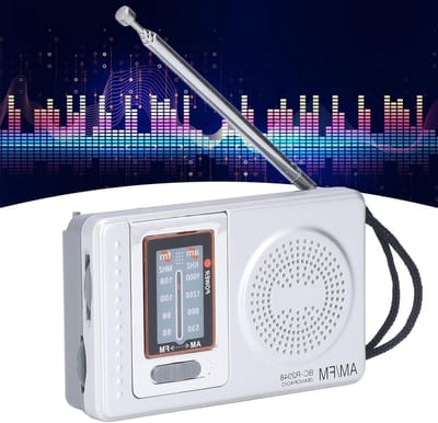 Draagbare AM FM Radio - Kleine Radio Ontvanger - Buiten en Binnen Luisteren - Compact en Lichtgewicht