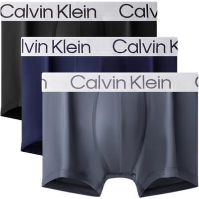 Calvin Klein Boxer Briefs 3-Pack à Ceinture Jacquard Sous-vêtements Homme NP2741O-8R8 L gray