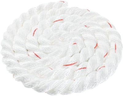 Gedraid Touw - Utility touw - Bevestigen en hijsen - Sterk en lichtgewicht - Verschillende maten - Wit met rood