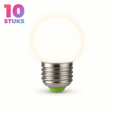 10x Globe G45 Spaarlamp E27 - 5W - Warm Wit Licht (2700K) - 800 lm - 10 jaar - Niet Dimbaar - Bespaar op energiekosten