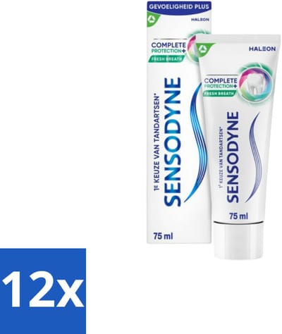 Sensodyne – Tandpasta – Complete Protection + Fresh Breath – 75 ml - Voordeelverpakking - 12 stuks