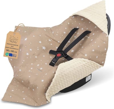 Wikkeldeken Baby Minky 90x90 cm - Comfortabele en Zachte Oeko-Tex Voetenzak