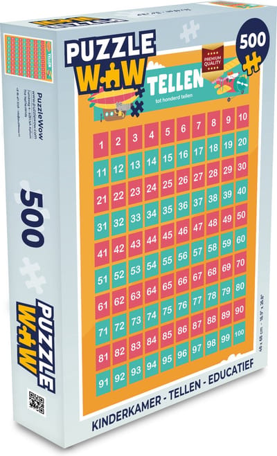 Puzzel Kinderkamer - Tellen - Educatief - Jongens - Meisjes - Kinderen - Oranje - Kids - Legpuzzel - Puzzel 500 stukjes