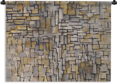Wandkleed - Wanddoek - Mondriaan - Kunst - Oude meesters - 120x90 cm - Wandtapijt