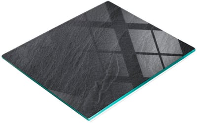 Multifunctioneel decoratief glazen bord van zwart graniet, 60x52 cm