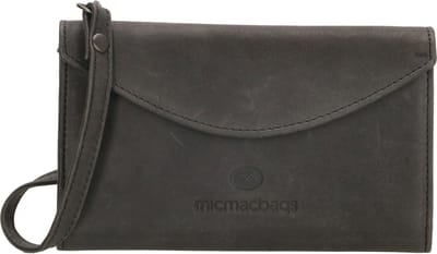 Hide & Stitches Malm√∂ Telefoontasje - 100% Leer - Zwart