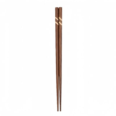 5 paar - Eetstokjes - In elkaar grijpend - Geschikt voor thuis, hotel, restaurant, etc. - Wengéhout met diagonale strepen - 22,5 cm - Natuurlijke houtkleur