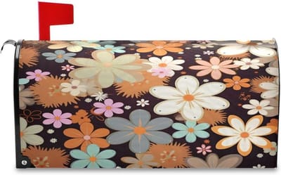 Brievenbus Cover - Brievenbus Decoratie - Buiten Tuin - Magnetische Bevestiging - 20.8 x 60.8 cm - Bloemen