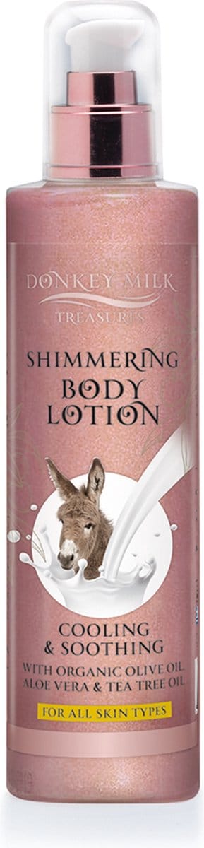 Donkey Milk Silver Shimmering Body Lotion – Luxe After Sun & Dagelijkse Body Lotion met Zilveren Glow 250ml