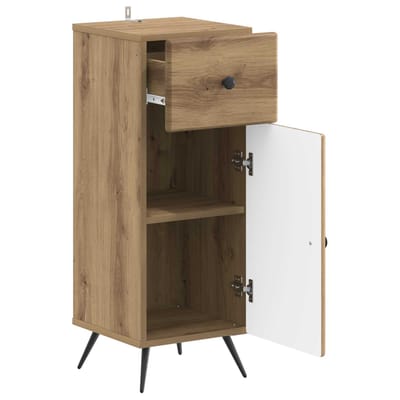 vidaXL - Badkamer - Opbergkast - BREDA - Artisanaal - eiken - 30 - x - 31 - x - 80 - cm