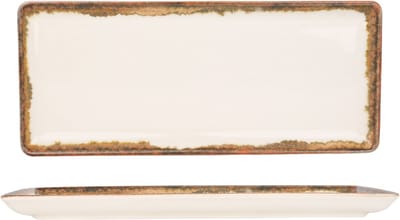 Kütahya Porselen Serveerschaal - Fluer Amber - Porselein - 35x15 cm - set van 2