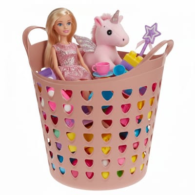 Storage solutions Speelgoedmand - oud roze - 26 liter - kunststof - 40 x 41 cm