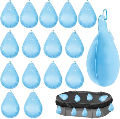 Zwembadafdekking Gewichten - Waterzakken - Winterklaar Maken - Duurzaam PVC Materiaal - 16 Stuks - Blauw