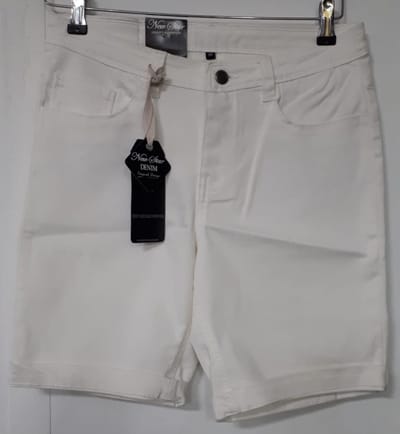 New Star dames short - dames korte broek - Austin - wit - denim stretch - maat 28