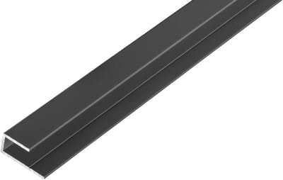 Aluminium U-profiel - Afsluitprofiel Platen - Platen Afwerken - Gepoedercoat RAL 7016 - 6mm Dikte 1 Meter - Antraciet