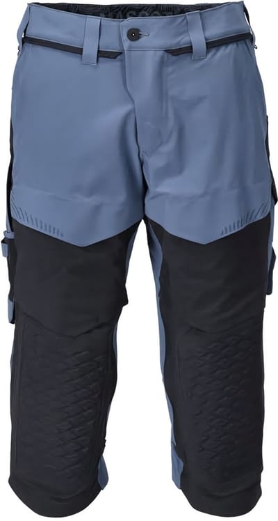 Mascot Customized Driekwart broek met kniezakken 22249-605 - steenblauw/donkermarine - C44