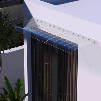 Deurluifel - Regenbescherming - Voordeur Beschermen - Schokbestendig Polycarbonaat - 50x100cm - Transparant