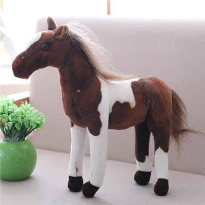 30cm Simulatie Paard Pluche Speelgoed Schattig Knuffeldier Zebra Pop Zacht Realistisch Paard Speelgoed Kinder Verjaardagscadeau 30cm