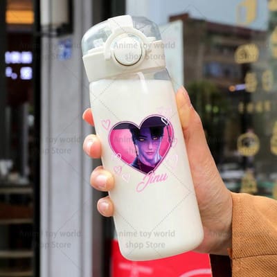 Mooie KPop Demon Hunters Sport Transparante Waterfles 400ml Draagbare Sportschool Reis Doorzichtig Lekvrije Drinkfles Matglas Fles