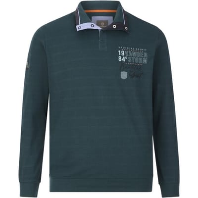 Jan Vanderstorm herren Sweatshirt - 52/54 - petrol - Plus Size