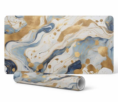 Gaming beschermmat voor toetsenbord en muis met abstract golvenpatroon, 90x45 cm