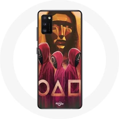 Samsung Galaxy A41 hoesje Inktvis Game Maskers Vierkante driehoek en cirkeltekening