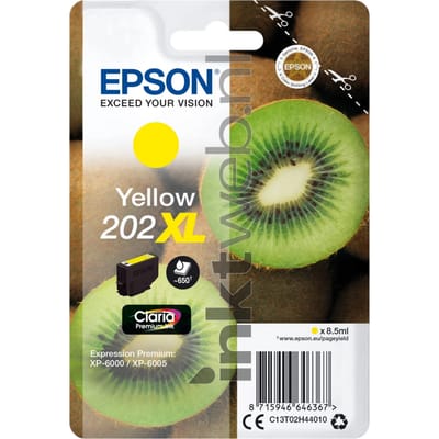 Epson Inktcartridge 202XL (C13T02H44010) Geel Hoge capaciteit