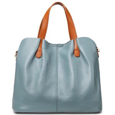 Zachte Echte Lederen Tote Composiet Tas Luxe Handtassen Vrouwen Schouder Messenger Tassen Designer Dames Crossbody Tassen voor Vrouwen gray