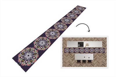 Keukenloper - Keukenmat - Mandala - Ster - Design - 400x50 cm - Keuken vloerkleed