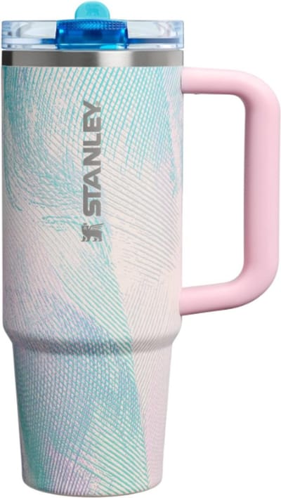 STANLEY Quencher ProTour Flip Straw Tumbler 0,89L (Sea Glass Plume) – Lekvrije Drinkbeker met Rietje & Handvat – Geïsoleerd RVS – BPA-vrij
