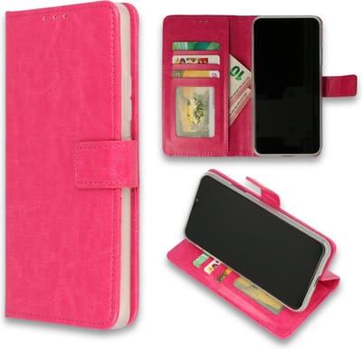HB Hoesje Geschikt voor Samsung Galaxy S20 - Portemonnee Book Case - Pasjeshouder en Magneetlipje - Roze
