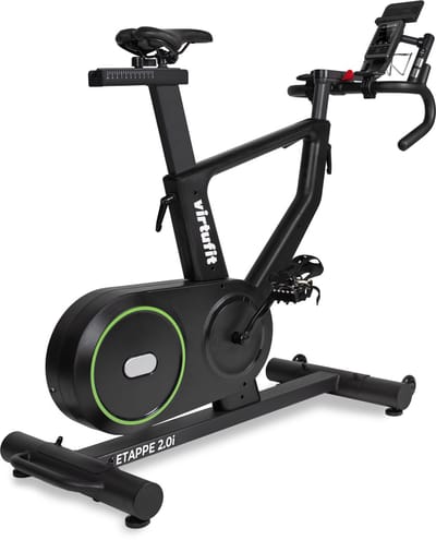 VirtuFit Etappe 2.0i Indoor Cycle - V-belt aandrijving - 22 kg Vliegwiel - Verstelbaar - Incl. Display en tablethouder - Bluetooth - Zwift & Kinomap